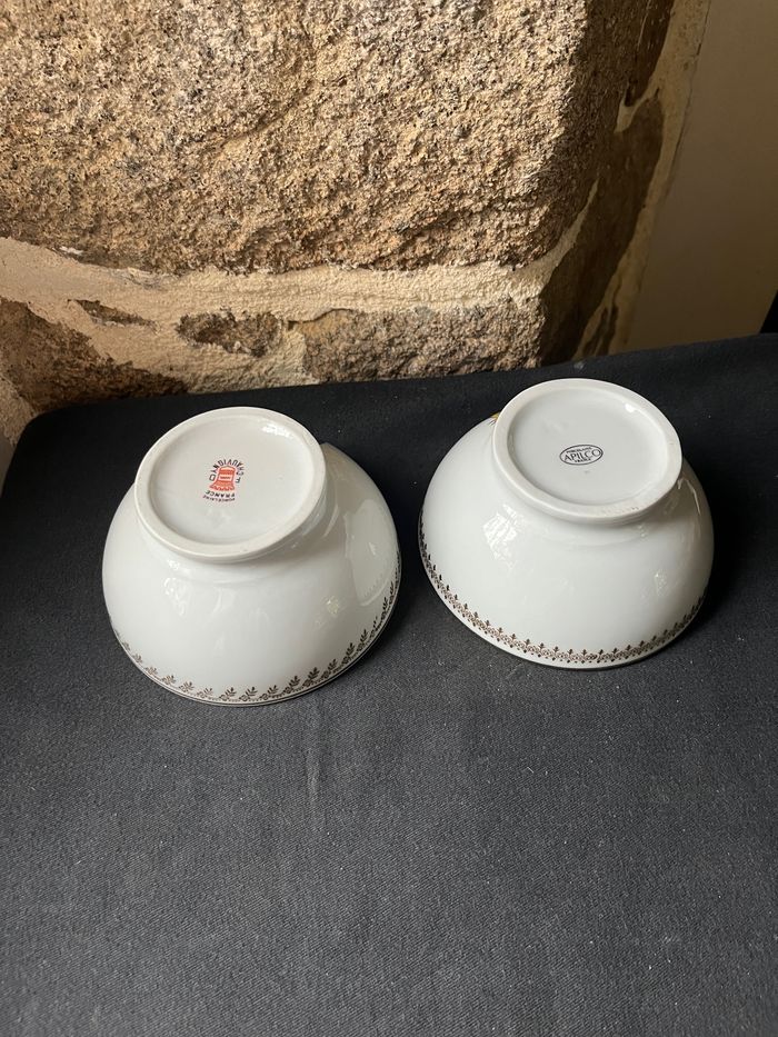 Lot de deux bols porcelaine Apilco Vintage - photo numéro 7