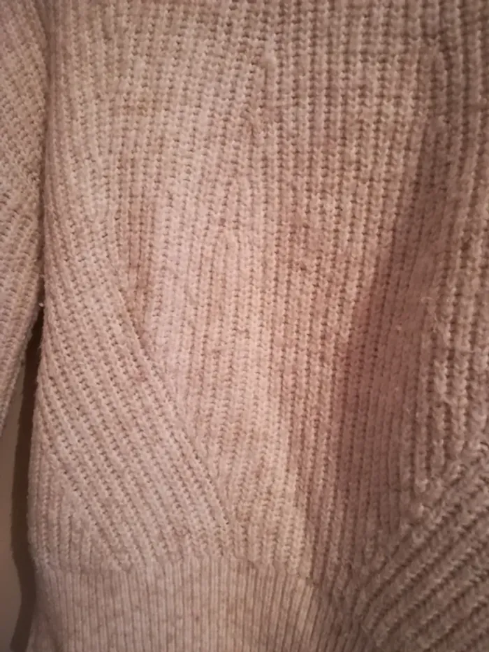 Pull en laine court, beige, Kiabi, taille XXS, très bon état - photo numéro 3