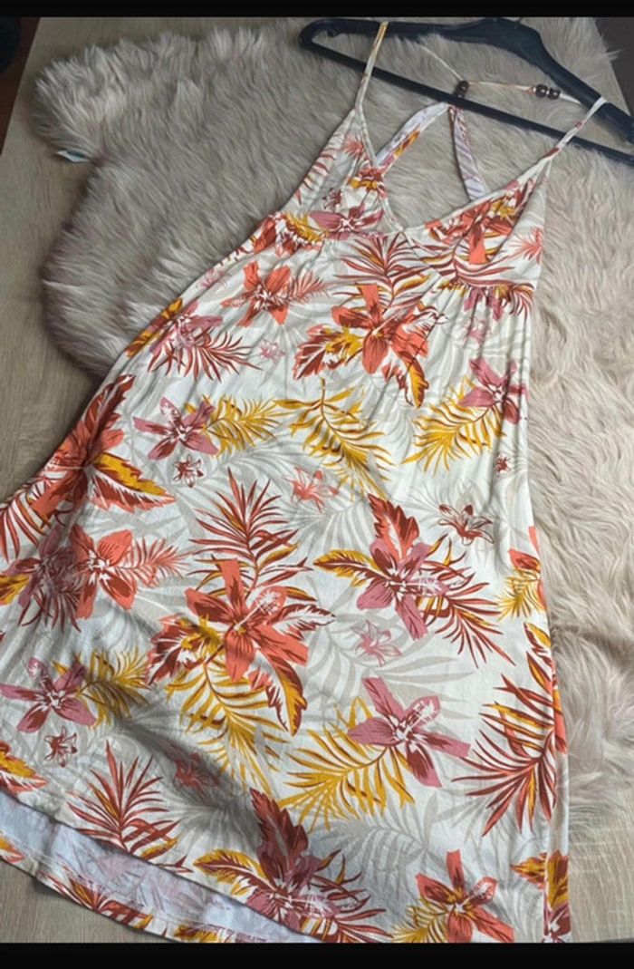 Robe mi longue jaune, orange avec superbe dos Jennyfer Taille S / 36