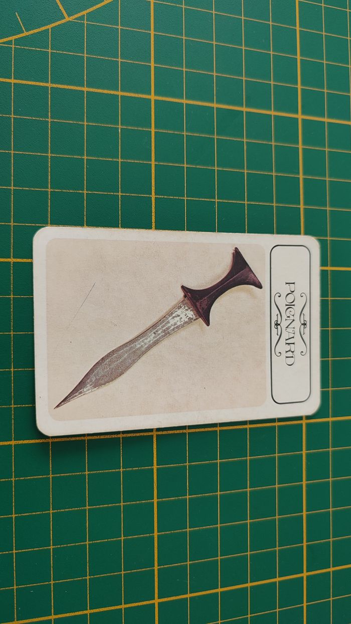 Carte poignard en l'état Cluedo miro-meccano pièce détachée jeu de société #E26