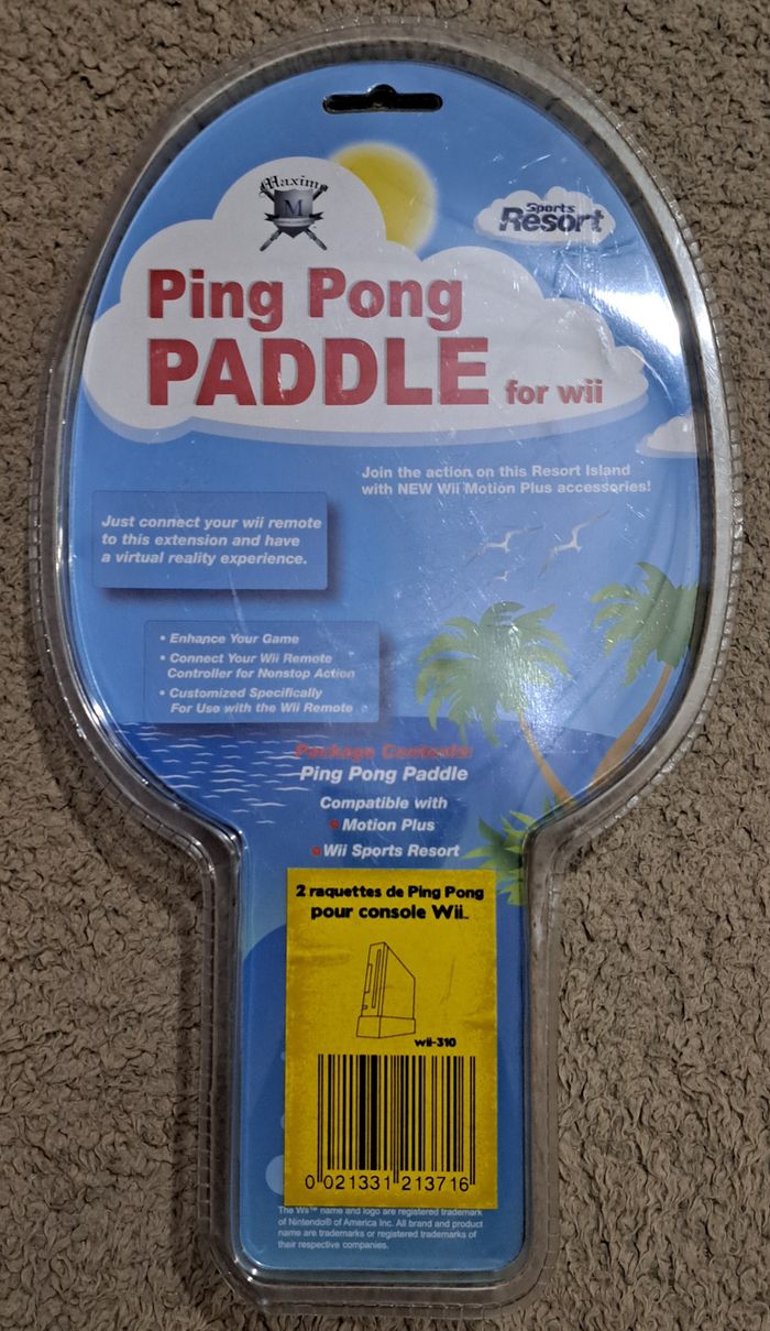 🎮 Raquette de ping pong Nintendo Wii - neuve - photo numéro 2