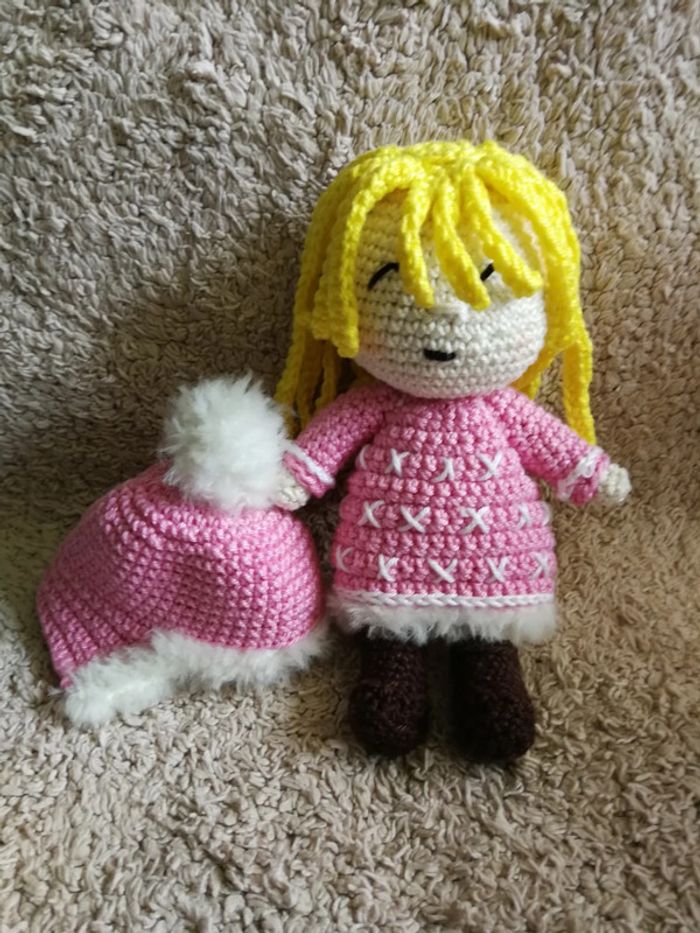 Poupée fait main crochet artisanale - photo numéro 2