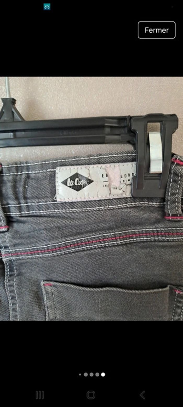Joli jean slim gris taille 10 ans Lee Cooper - photo numéro 9