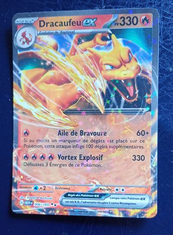 Carte pokémon Dracaufeu Ex 006/165 MEW EV 151 Fr