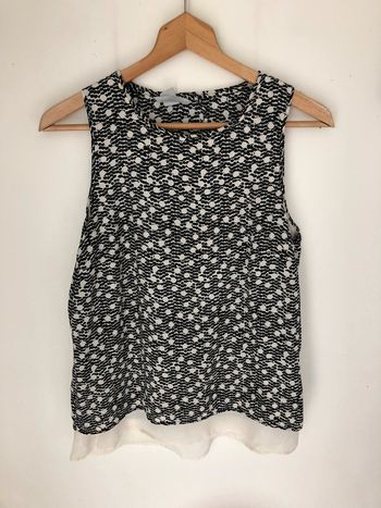 Top/blouse imprimé noir et blanc H&M