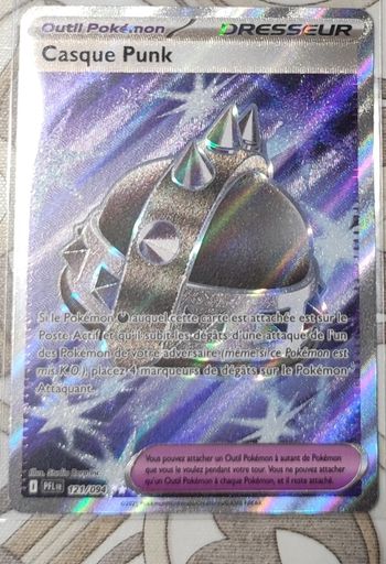 Pokemon - Full Art ( F.A ultra rare ) Casque Punk asc 121/094 collection flammes fantasmagoriques du bloc Méga Évolution ME02 par Asmodée 