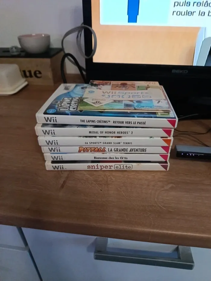 Wii avec câble manette 7 jeux - photo numéro 2