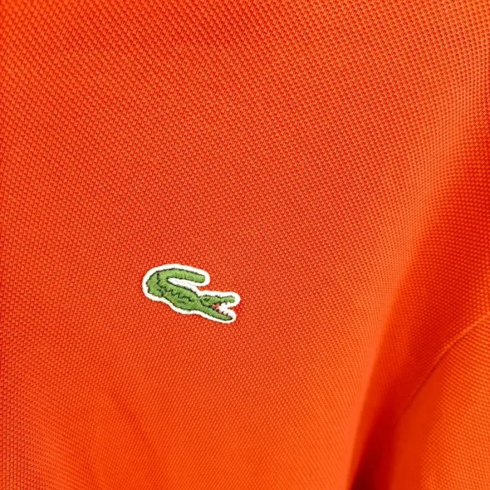 Polo orange Lacoste à bouton homme manches courtes taille L 5 - photo numéro 5