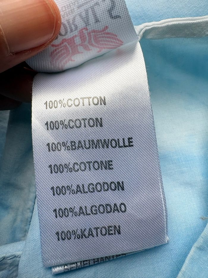 🤍 Chemisette femme Kaporal – Taille XS – Blanc dégradé bleu ciel – TBE - photo numéro 9