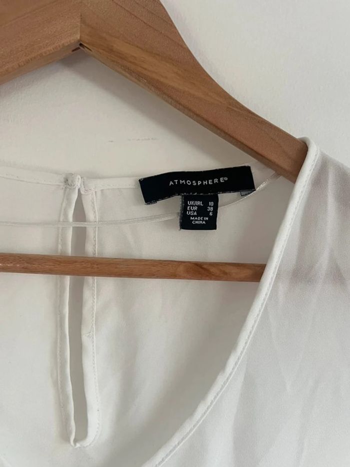 T-shirt blanc manches dentelles - photo numéro 4