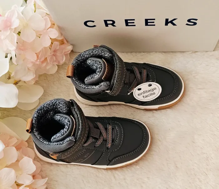 Bottines Sneakers Montantes Scratch Enfilage Facile Creeks T21 - photo numéro 3