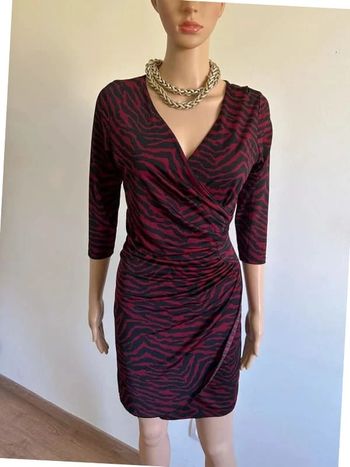 Robe imprimée noire et bordeaux Morgan taille 36 jamais portée