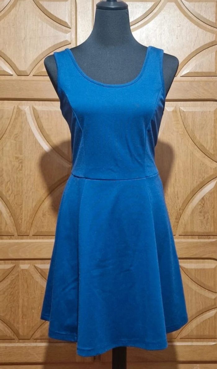 Robe bleu évasée Cache Cache – coupe fluide extensible, sans manches, convient du 36 au 42 - photo numéro 2