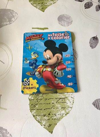 Ma Toise à colorier avec stickers Disney Mickey