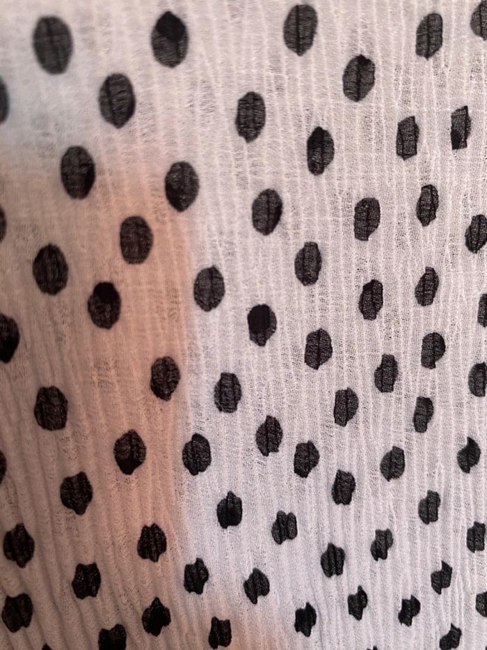 Blouse blanche à pois - photo numéro 5