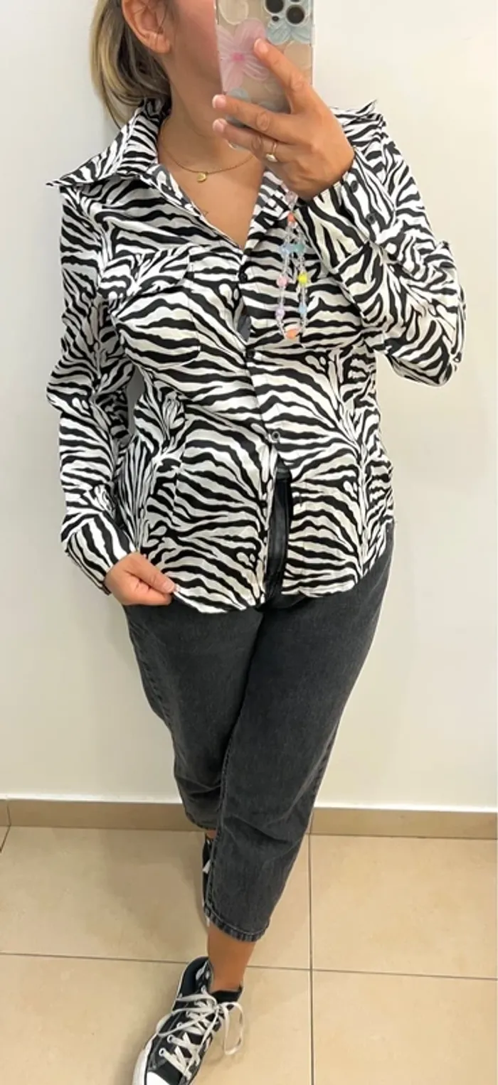 Chemise Zebré Satinée Zoteno - photo numéro 5