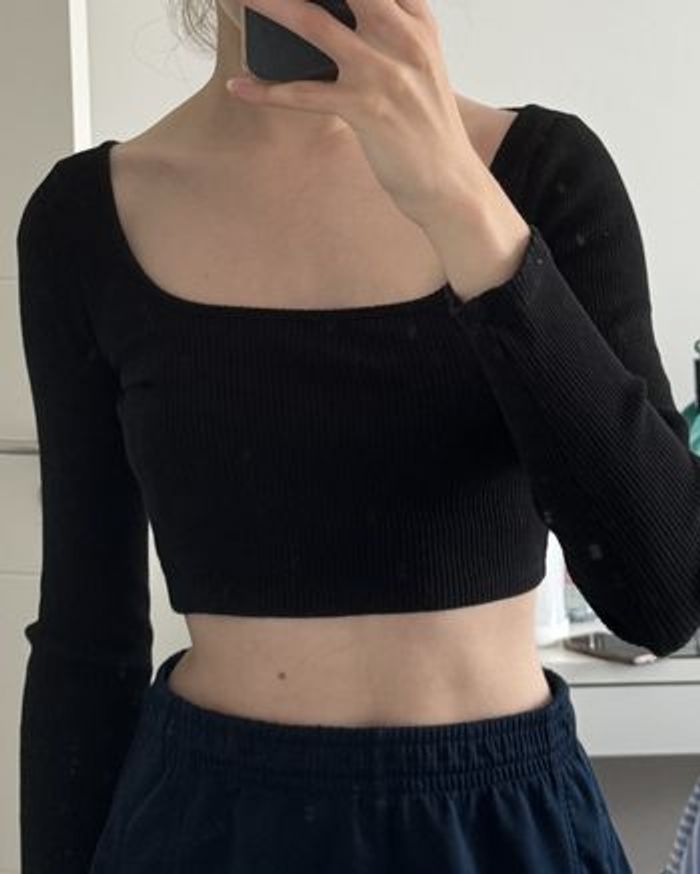 Top dos nu à nouer noir Stradivarius - photo numéro 2