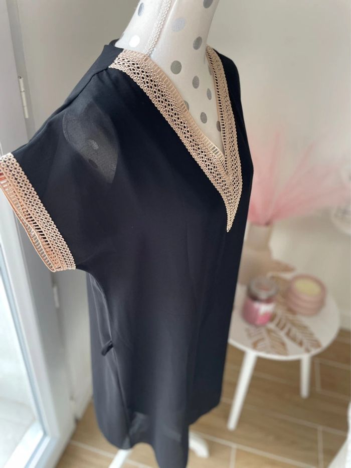 Robe Tunisie noir et beige dorée taille 36 - photo numéro 7
