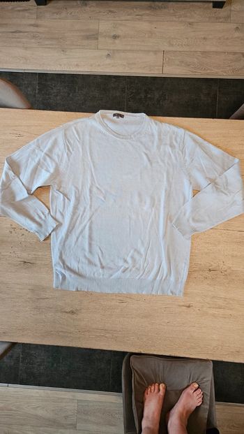 Pull léger à manches longues bleu clair, col rond, Tex Man, XL