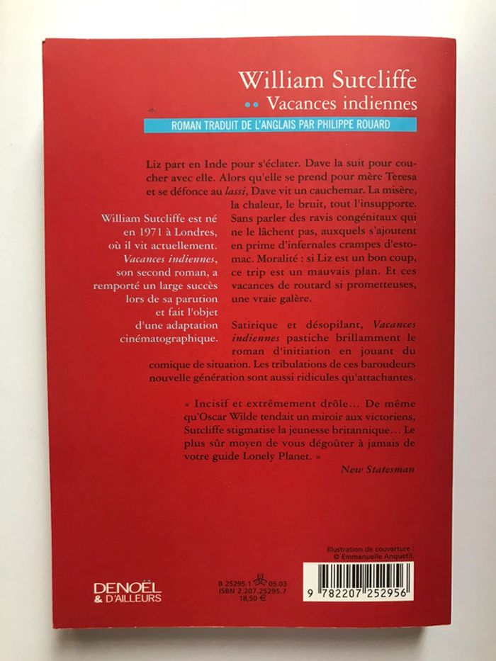 Livre « Vacances indiennes » de William Sutcliffe - photo numéro 4