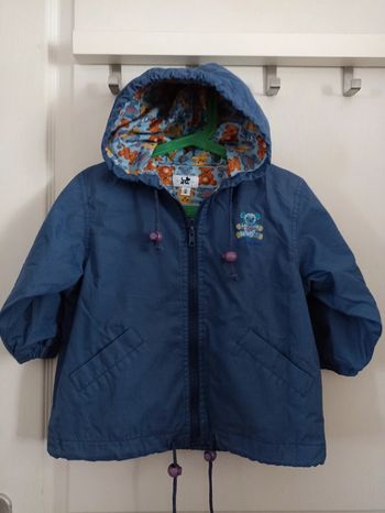 Parka capuche bleu Chipie 2 ans