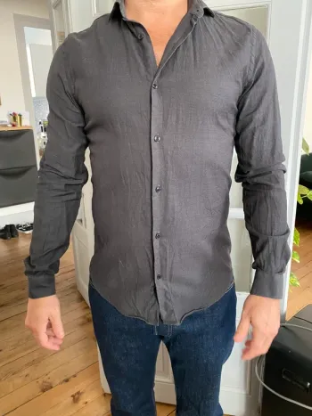 Chemise manches longues à pois Zara