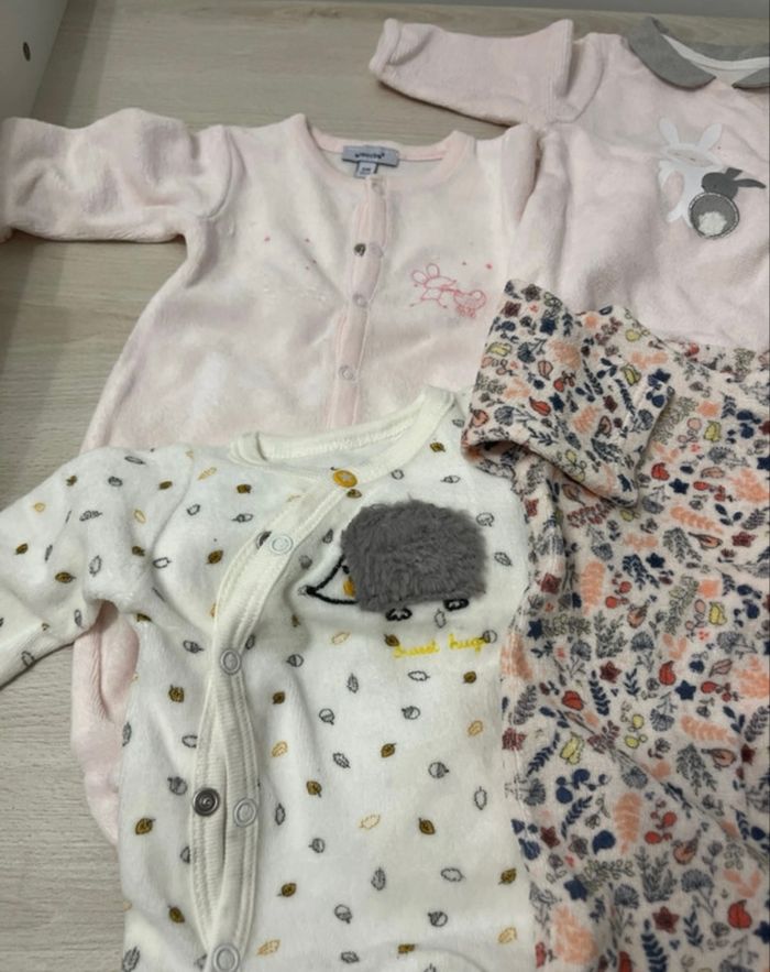Lot pyjamas bébé fille naissance - photo numéro 2