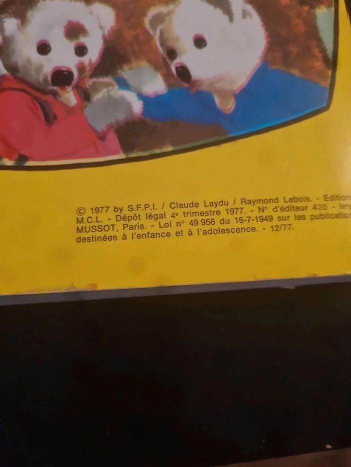 Album de coloriage nounours 1977 - photo numéro 3