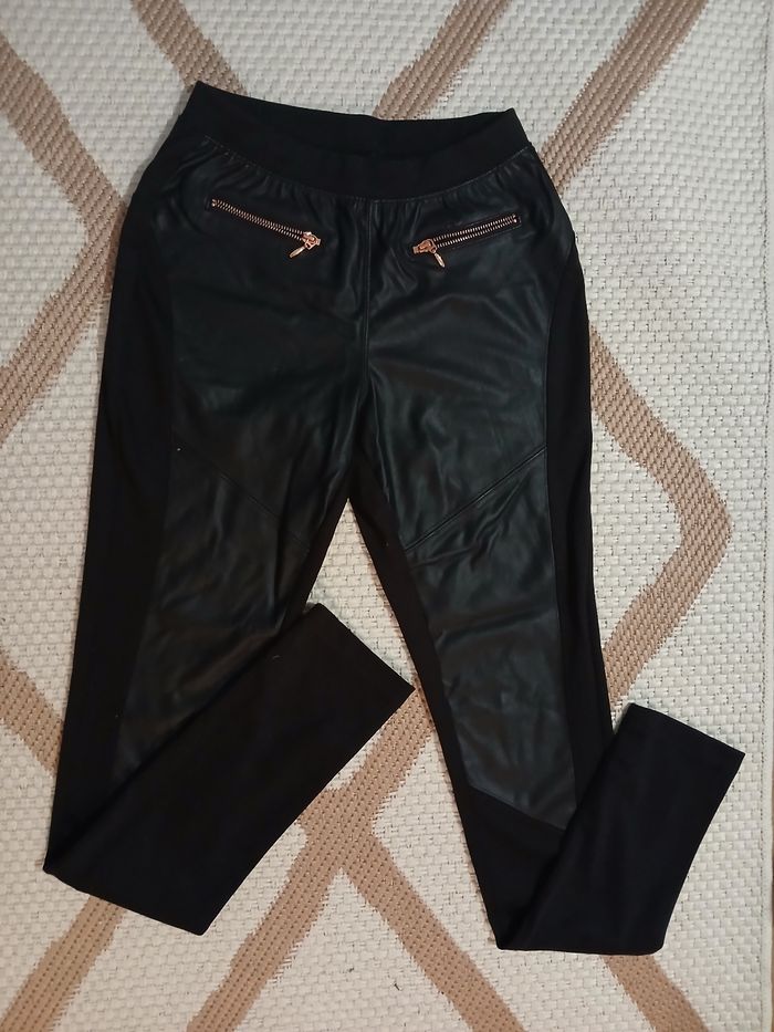 Pantalon simili cuir noir – ESMARA – Taille XS – Neuf