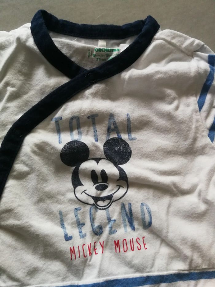 Pyjama mi saison mickey garçon 9 mois - photo numéro 2