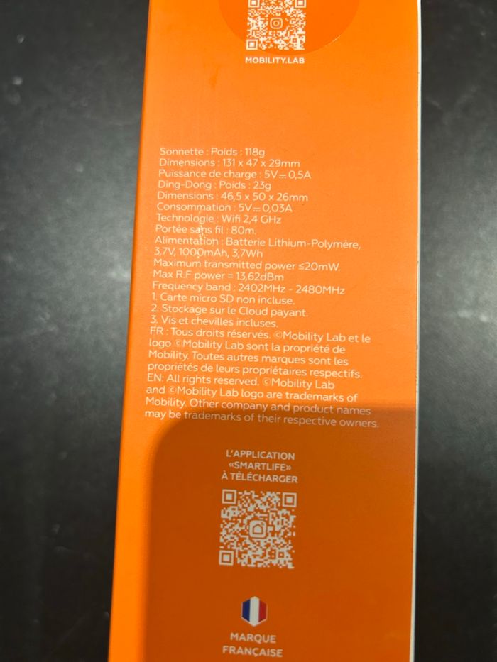 Sonnette Vidéo Connectée WiFi - Marque Française (Mobility Lab) - photo numéro 3