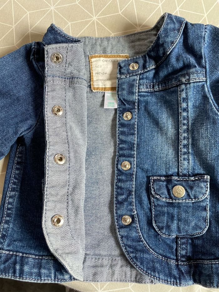 veste en jeans fille 6 mois obaibi - photo numéro 5