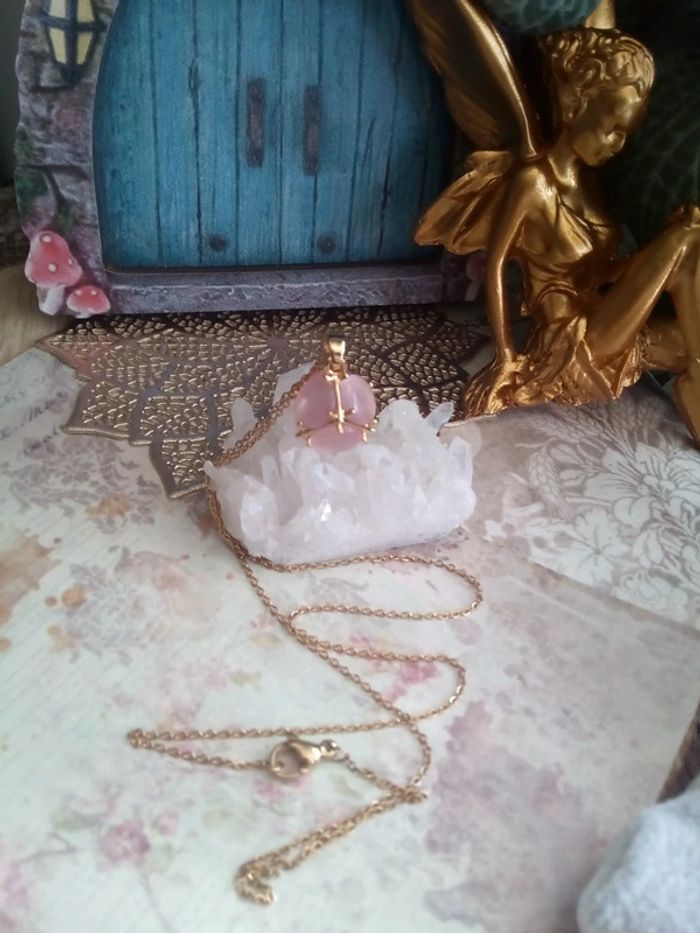 Collier pierre oeil de chat - photo numéro 3