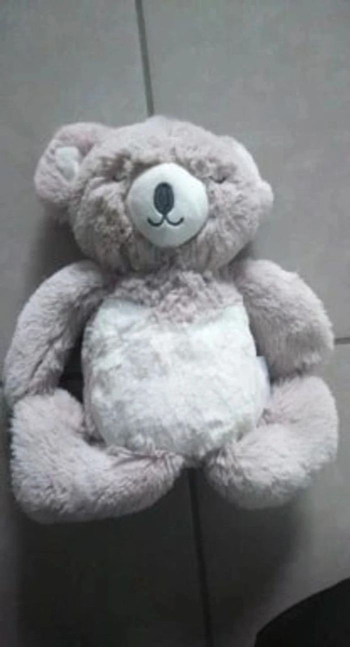 Doudou peluche carré blanc neuve