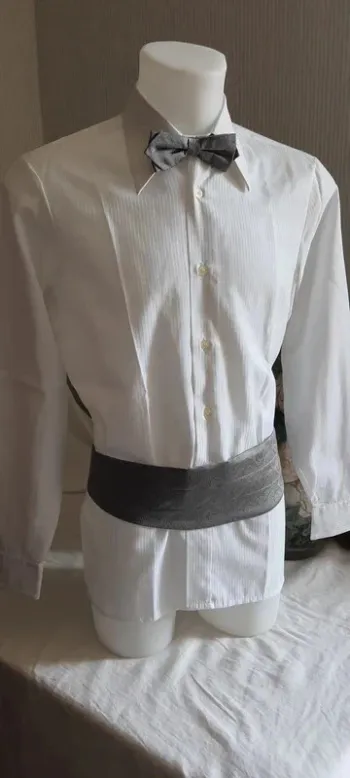 Nœud papillon + ceinture en soie "La Valière" Made in France