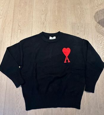 Pull ami paris noir a col rond