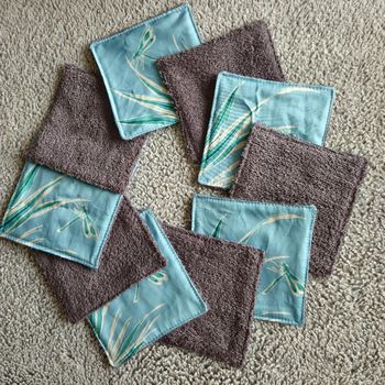 10 lingettes lavables 12x12 cm 