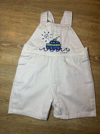 Salopette blanche Kimbaloo /