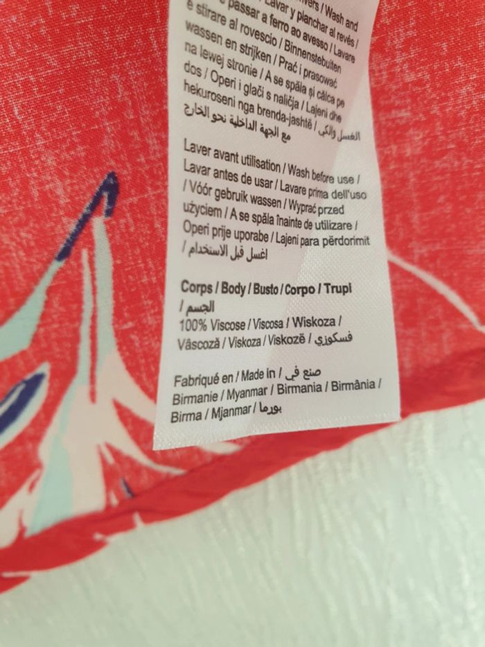 Débardeur fuchsia fleuri Gémo 36 - photo numéro 4