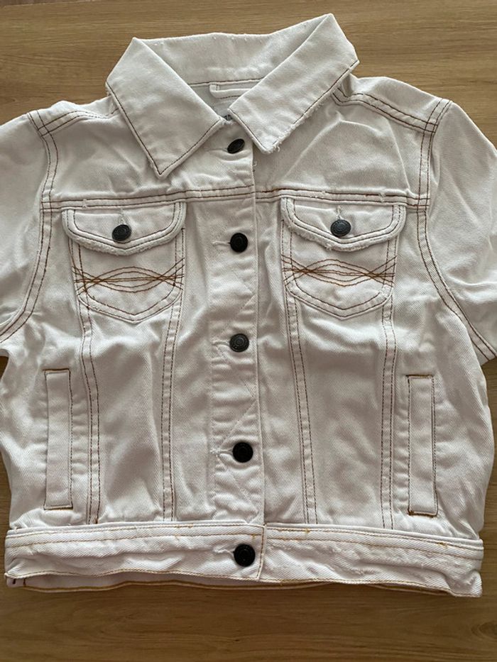Veste en jean blanche taille M junior - photo numéro 2