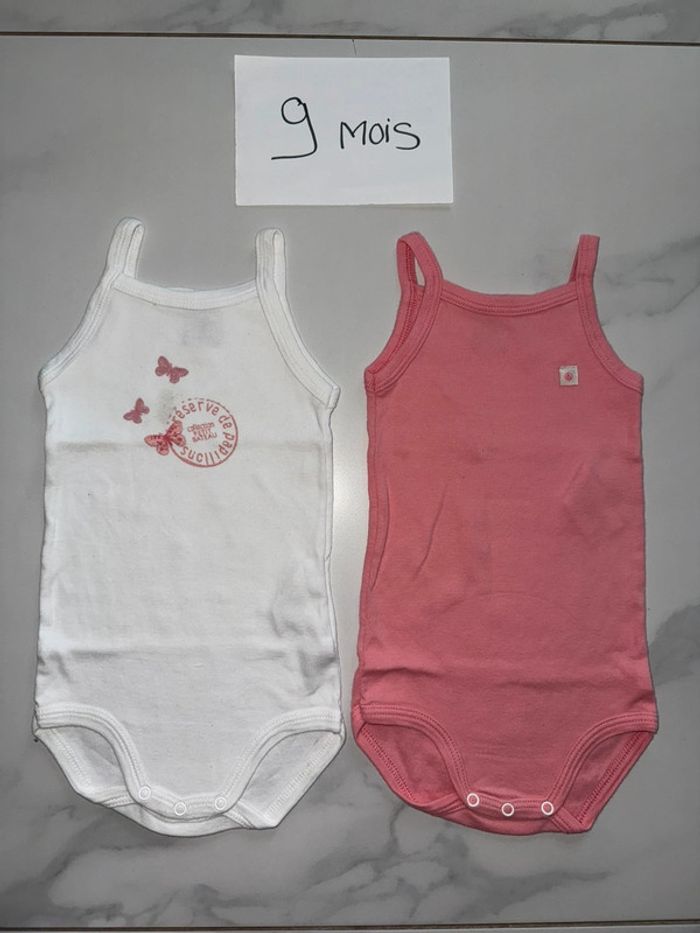 Lot de 2 body petit bateau 9 mois
