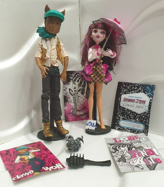 Monster High Draculaura et Clawd Wolf Amour Interdit