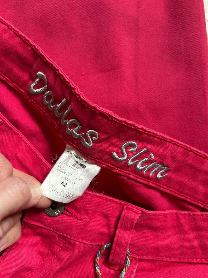 🩷🌷Jean fuchsia court 7/8 vintage Y2K cropped jeans🌷🩷 - photo numéro 9