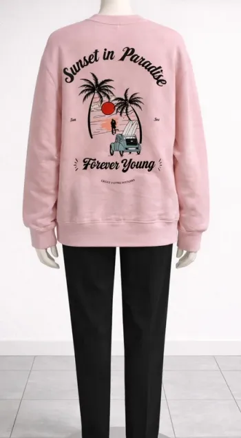 Sweat pull rose sunset in paradise neuf s