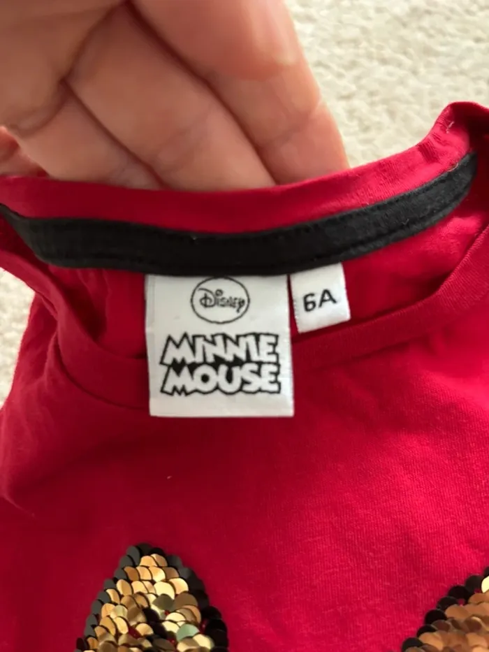 Ensemble rentrée fille 6 ans – T-shirt Minnie Mouse Disney sequins + jupe patineuse - photo numéro 5