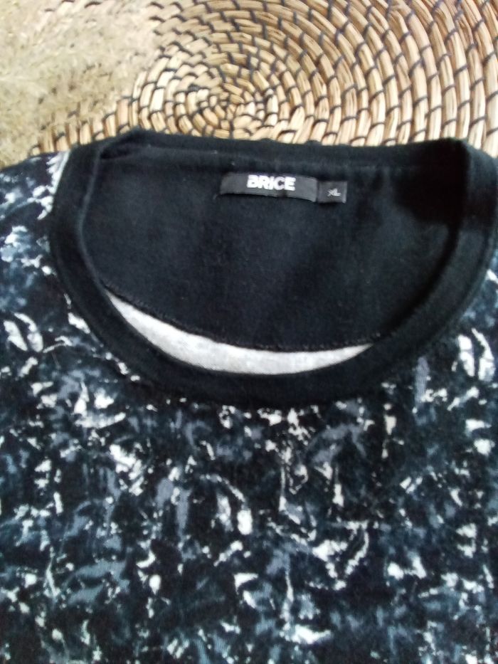 Pull léger à motifs noirs et gris Brice taille XL - photo numéro 2