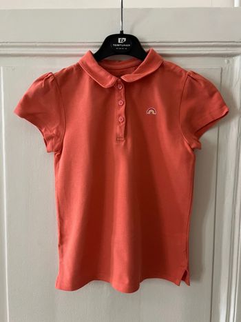 Polo piqué de coton col Claudine manches courtes 12 ans - Monoprix Teens