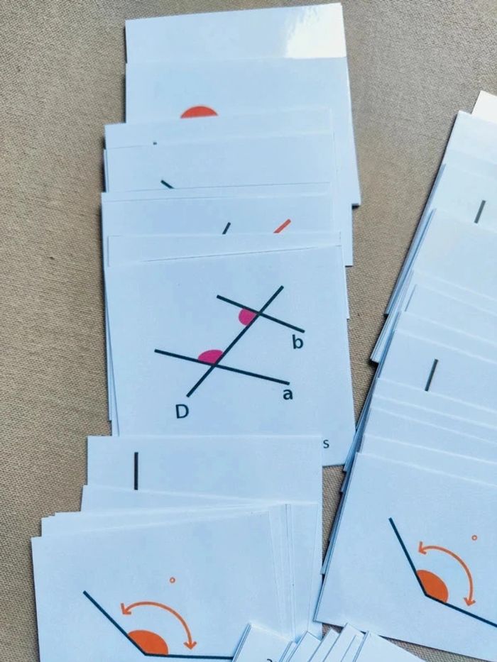 48 cartes de nomenclature de géométrie sur les angles - photo numéro 2