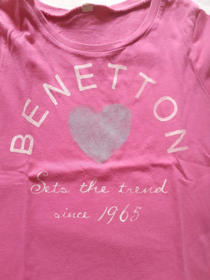 Tee shirt rose motif cœur argenté - photo numéro 2