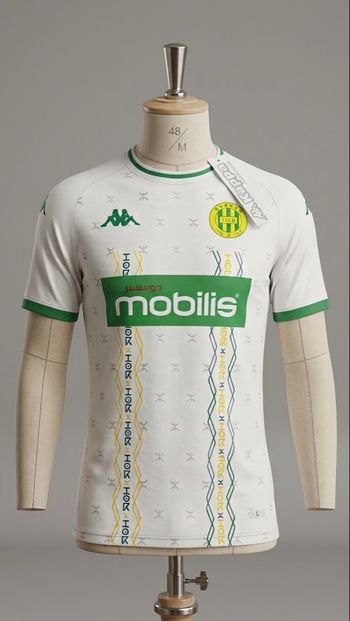 Kappa - Maillot JSK - Taille L - Blanc/Vert - Neuf avec étiquette 